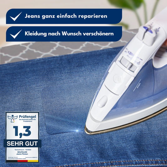 Bügelflicken [15 Stück] - 5 Farben - Zum Aufbügeln Innen und Außen