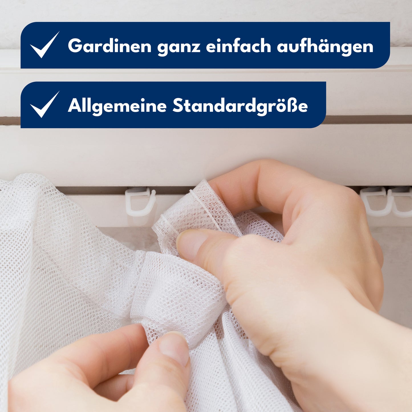 T-Gleiter - Gardinenhaken für T-Schiene - Wohnwagen Gardinen in Standardgröße [120 Stück] - (inkl. 4 Feststeller)