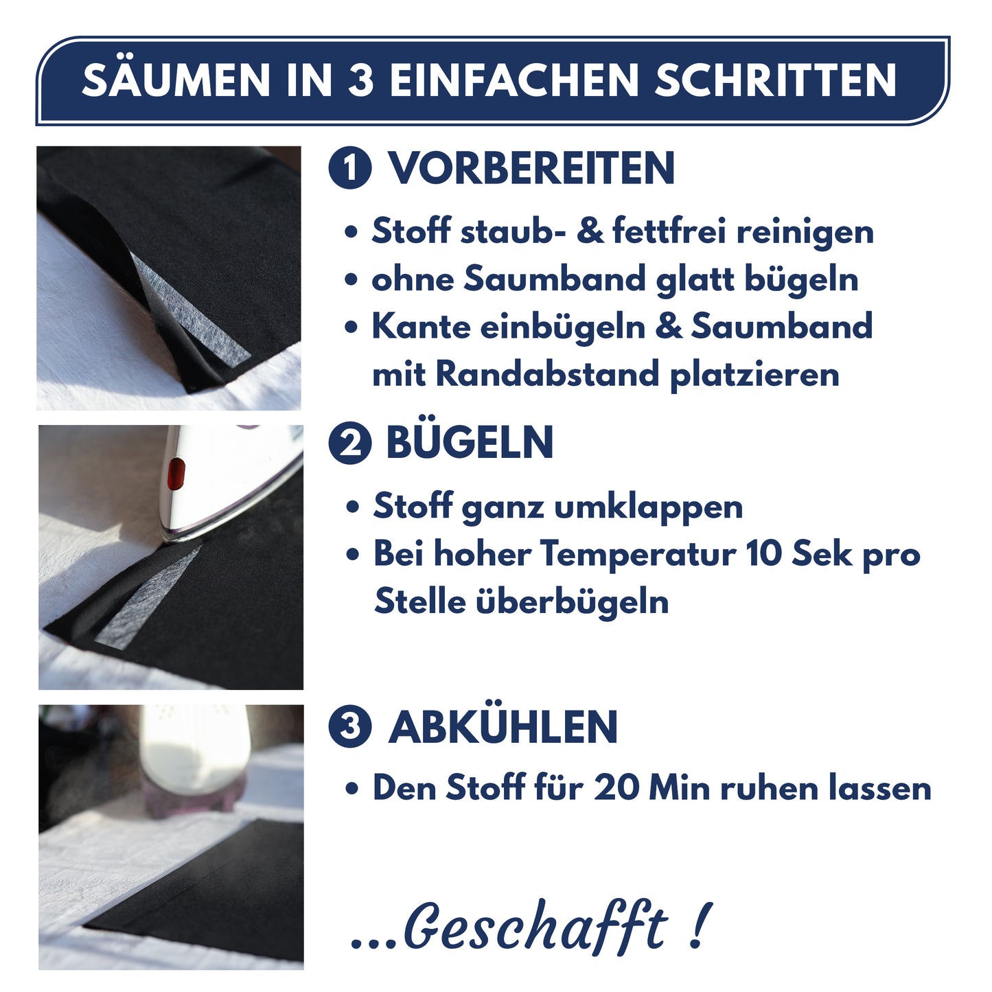 Saumband zum Aufbügeln